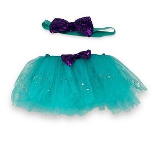MEKIS Baby Girl Mermaid Birthday Outfit Cake Smash Tutu Skirt + Headband  2T